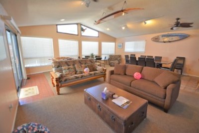 Large family room can hold your whole group.