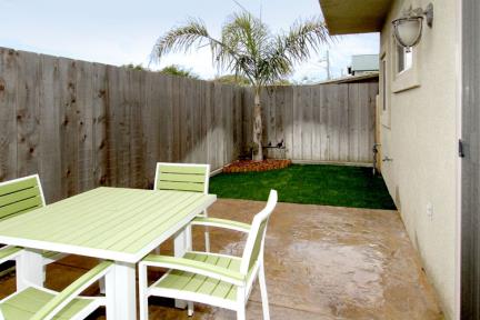 Fenced and gated rear patio